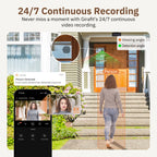 ChromaxAI 2K Window Security Camera | Smart Color Night Vision + Person Detection | Dual-Band WiFi Connectivity | 24/7 All-Day Protection